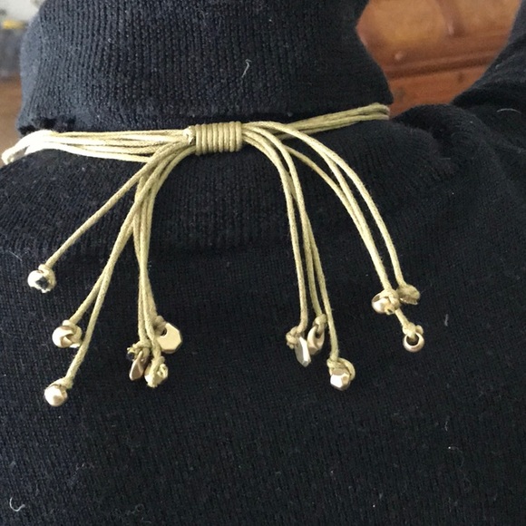 Adjustable turquoise and metal necklace - Picture 5 of 8